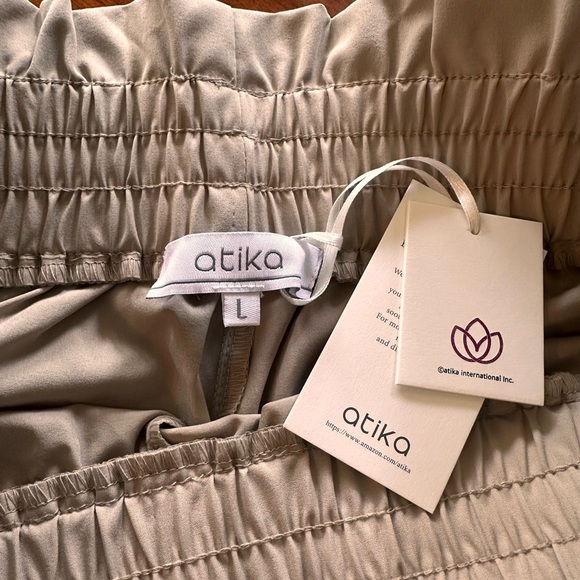 Elegant Beige Atika Trousers with Paper Bag Waist and Belt - Picture 2 of 6